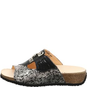 Think! MIZZI Damen Pantolette - Material: Leder in Metallic