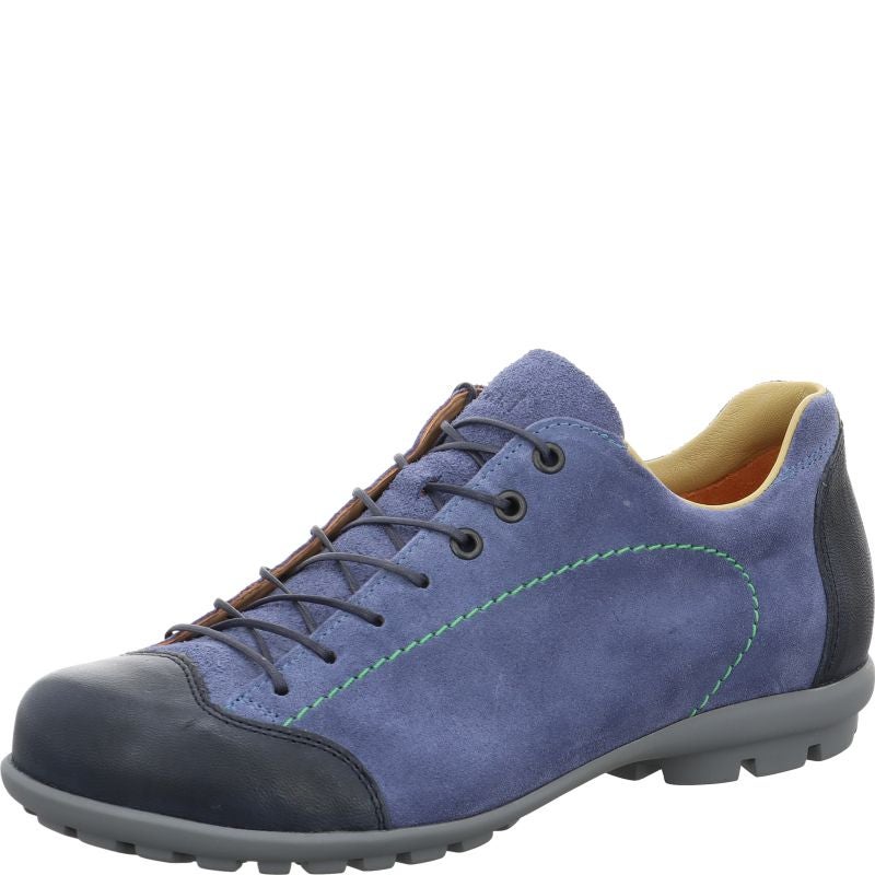 Think KONG HERREN Lace up shoe - Material: Leather in Blue