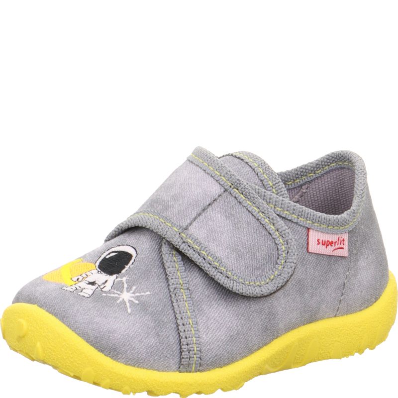 Superfit SPOTTY Jungen Hausschuh - Material: Textil in Grau
