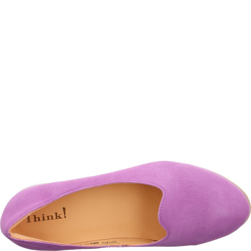 Think GUAD2 Woman Ballerina - Material: Leather in Purple