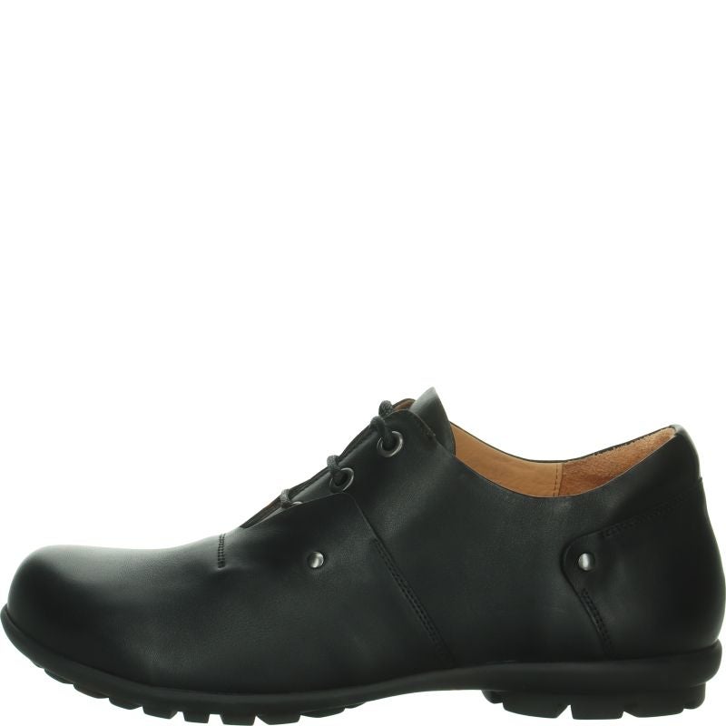 Think! KONG Herren Schnürschuh - Material: Leder in Schwarz