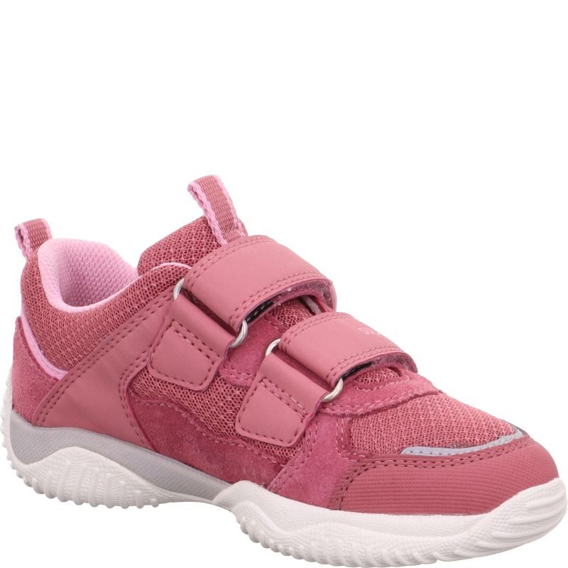 Superfit STORM Mädchen Sneaker low - Material: Leder/Sonstiges Material/Textil in Pink