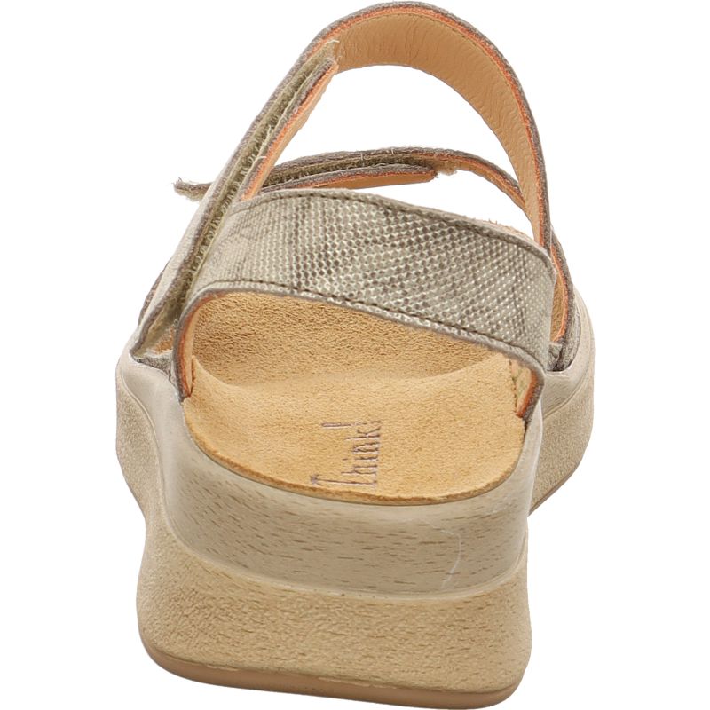 Think! MEGGIE Damen Riemchensandale - Material: Leder in Grau