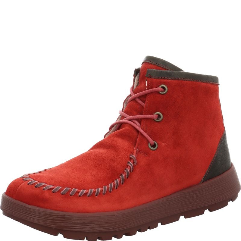 Think! COMODA Damen Ankle Boots - Material: Leder in Rot
