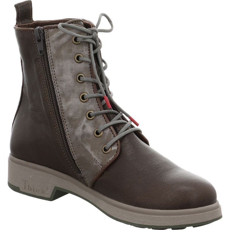 Think COGITA Woman Ankle boot - Material: Leather in Grey