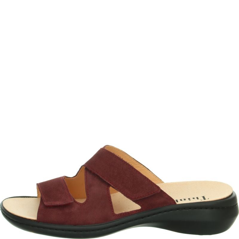 Think! CAMILLA Damen Pantolette - Material: Leder in Rot