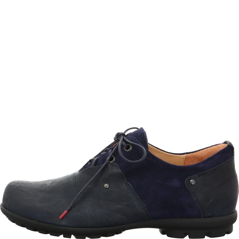 Think KONG HERREN Men Lace up shoe - Material: Leather in Blue