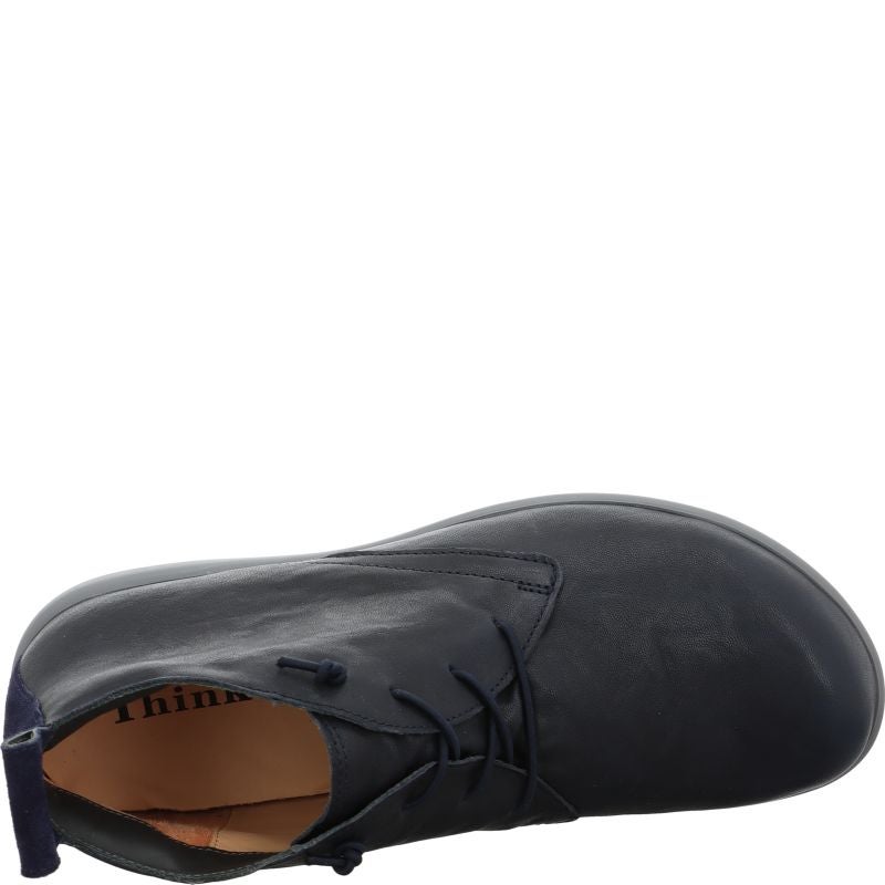 Think! KONG Herren Ankle Boots - Material: Leder in Blau