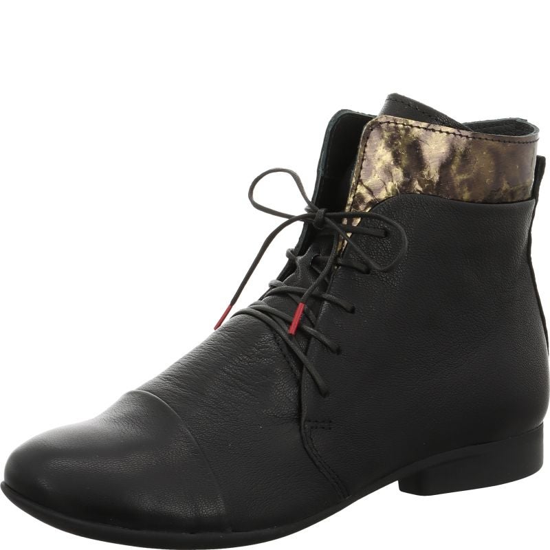 Think! GUAD2 Damen Stiefelette - Material: Leder in Schwarz