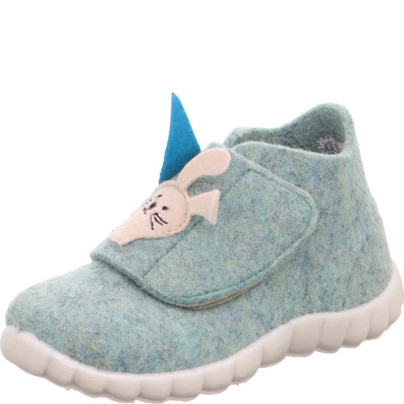 Superfit HAPPY Unisex, Mädchen Hausschuh - Material: Textil in Grün