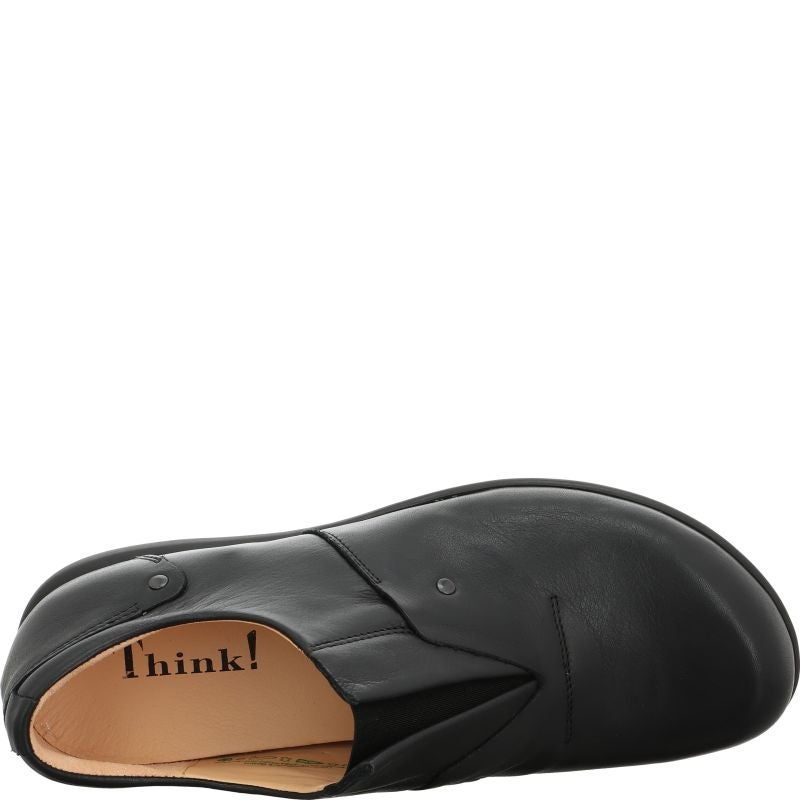 Think KONG HERREN Men Slipper - Material: Leather in Black