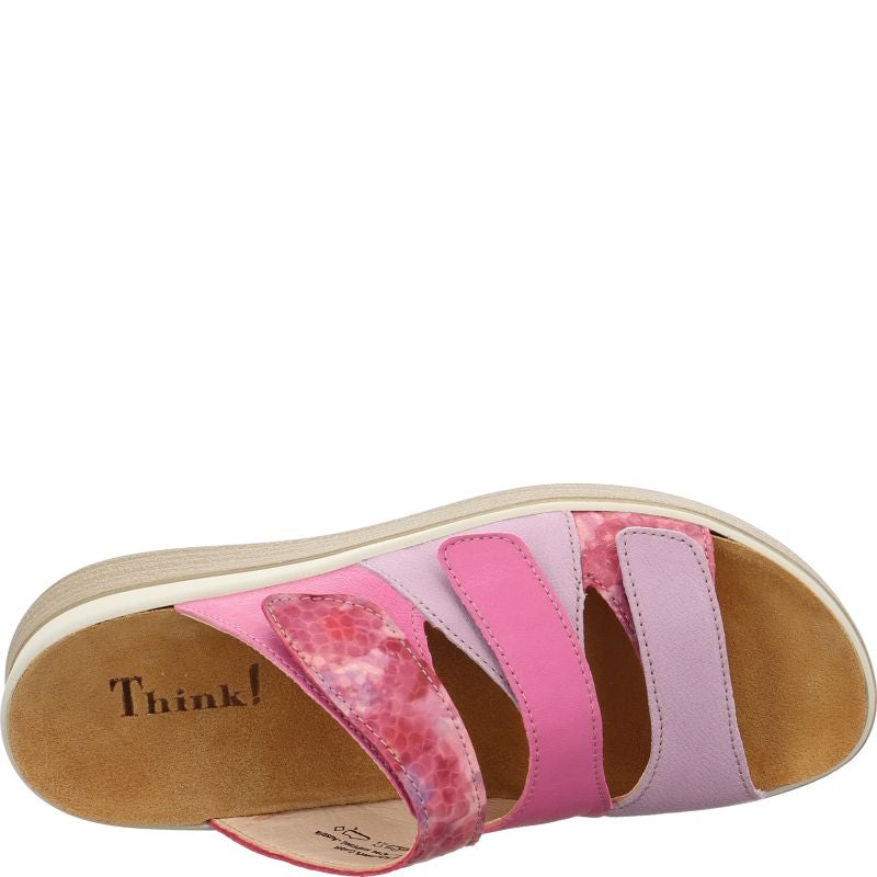Think! MEGGIE Damen Pantolette - Material: Leder in Rosa