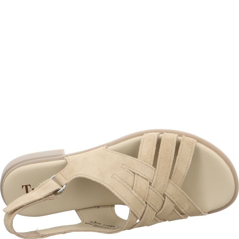 Think KAMAA Strap sandal - Material: Leather in Beige