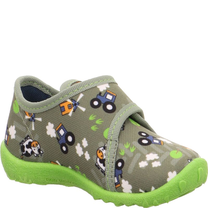 Superfit SPOTTY Boys Slipper - Material: Textile in Green