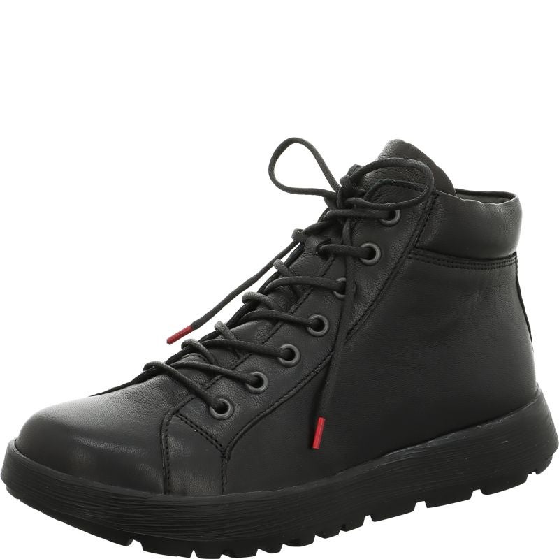 Think COMODA Woman Ankle boot - Material: Leather in Black