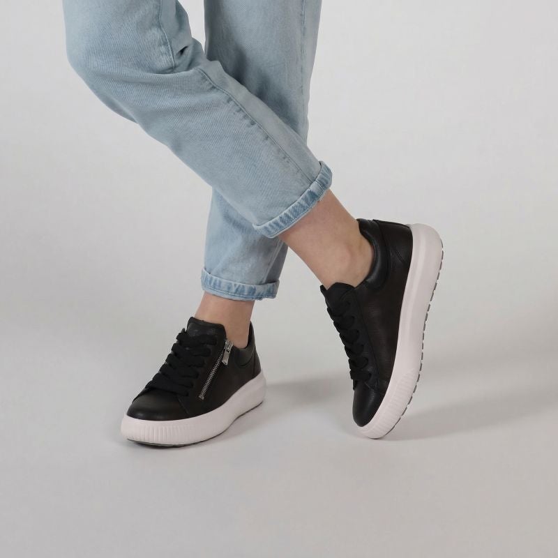 legero T4 JUMP Damen Sneaker low - Material: Leder in Schwarz