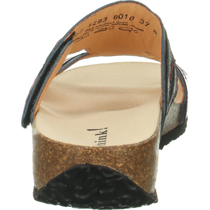 Think! MIZZI Damen Pantolette - Material: Leder in Blau