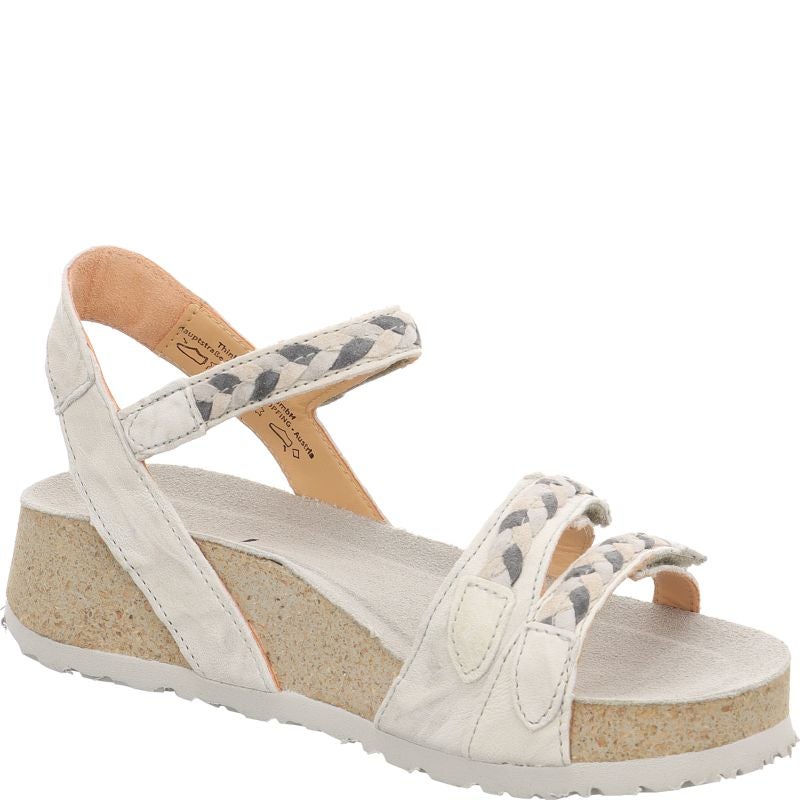 Think! KOAK Damen Riemchensandale - Material: Leder in Grau