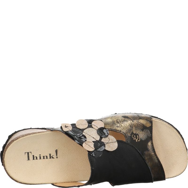 Think MIZZI DAMEN Mules - Material: Leather in Multicolored