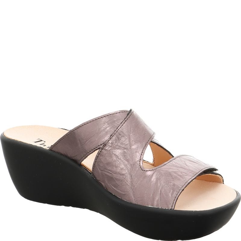 Think KATE Woman Mules - Material: Leather in Grey