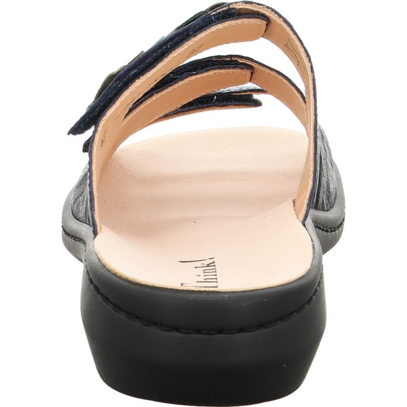 Think! CAMILLA Damen Pantolette - Material: Leder in Blau