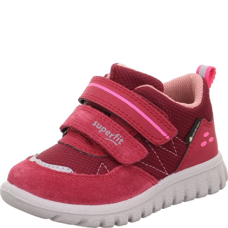 Superfit SPORT7 MINI Unisex | Girls Sneakers low - Material: Leder/Sonstiges Material/Texti in Red