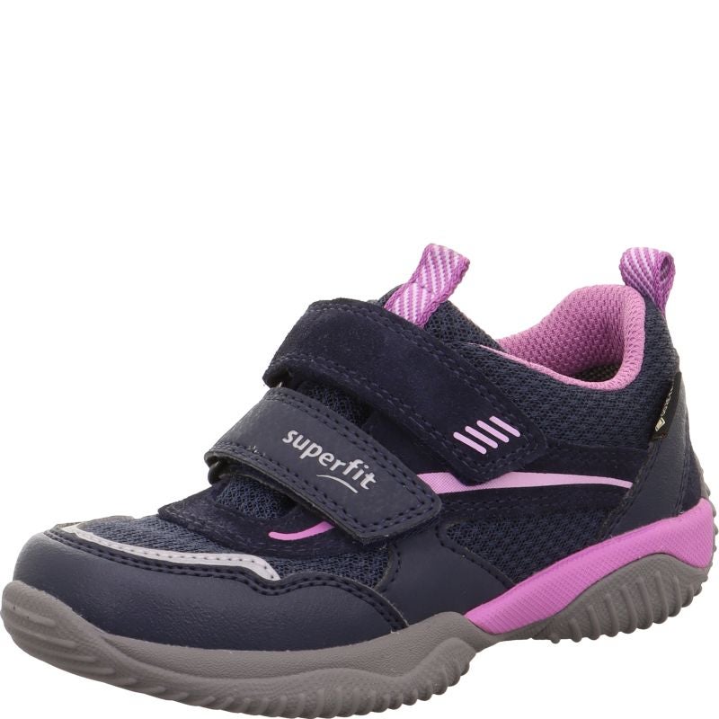 Superfit STORM Girls Sneakers low - Material: Leder/Sonstiges Material/Texti in Blue