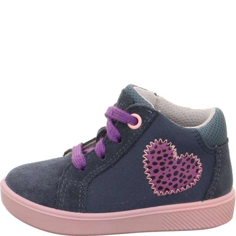 Superfit SUPIES Mädchen Sneaker high - Material: Leder/Textil in Blau