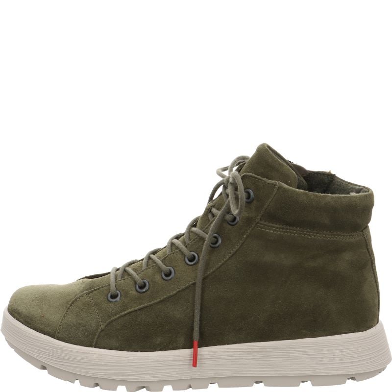 Think COMODA Woman Ankle boot - Material: Leather in Olive