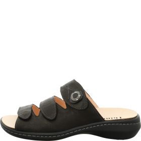 Think! CAMILLA Damen Pantolette - Material: Leder in Schwarz