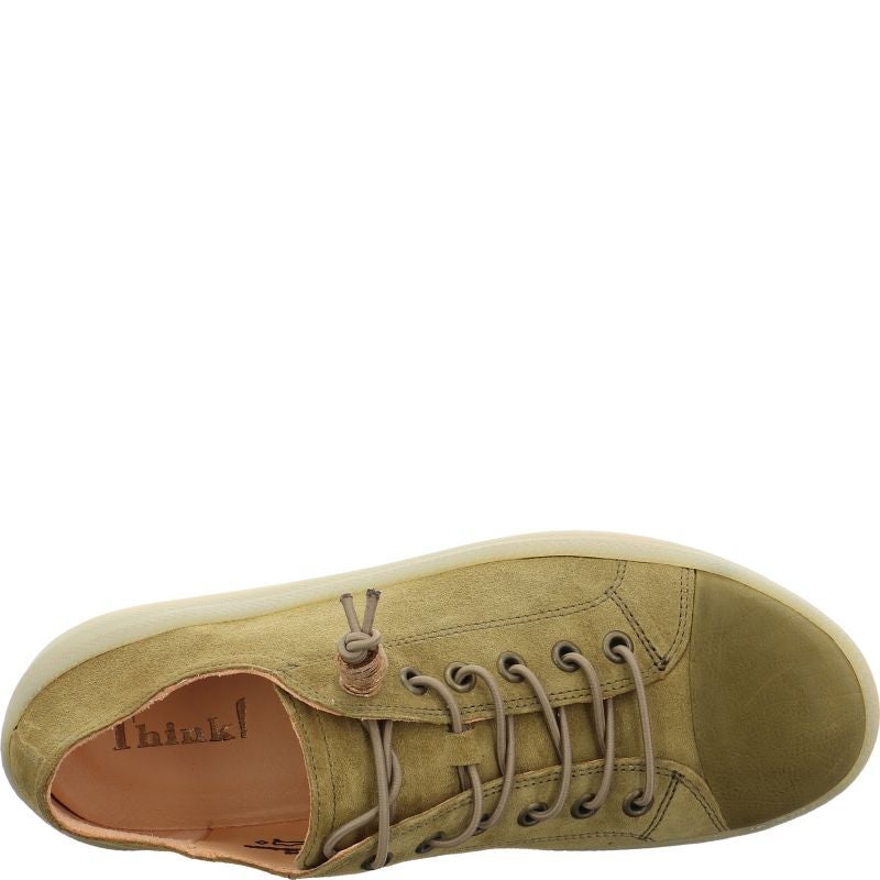 Think KUMI Woman Sneakers low - Material: Leather in Olive