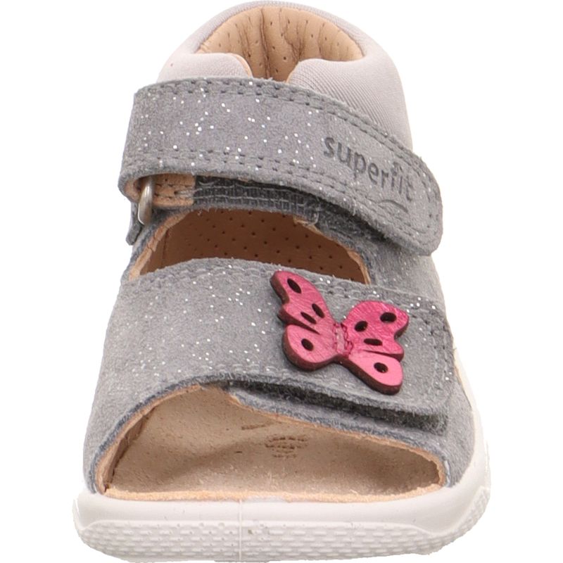 Superfit POLLY Girls Sandal - Material: Leather/Textil in Grey