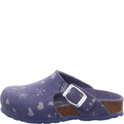 Superfit FUSSBETTPANTOFFEL Mädchen Clog - Material: Textil in Blau