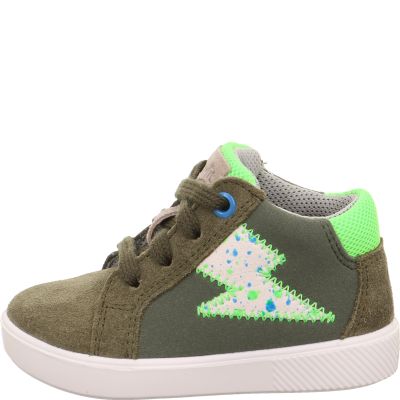 Superfit SUPIES Jungen Sneaker high - Material: Leder/Sonstiges Material/Textil in Grün