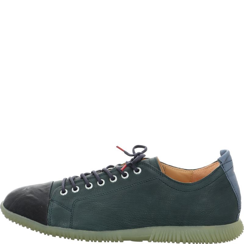 Think HAUKI HERREN Men Sneakers low - Material: Leather in Green