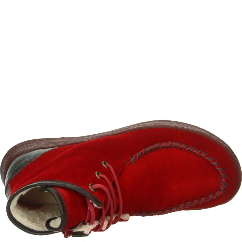 Think! COMODA Damen Stiefelette - Material: Leder in Rot