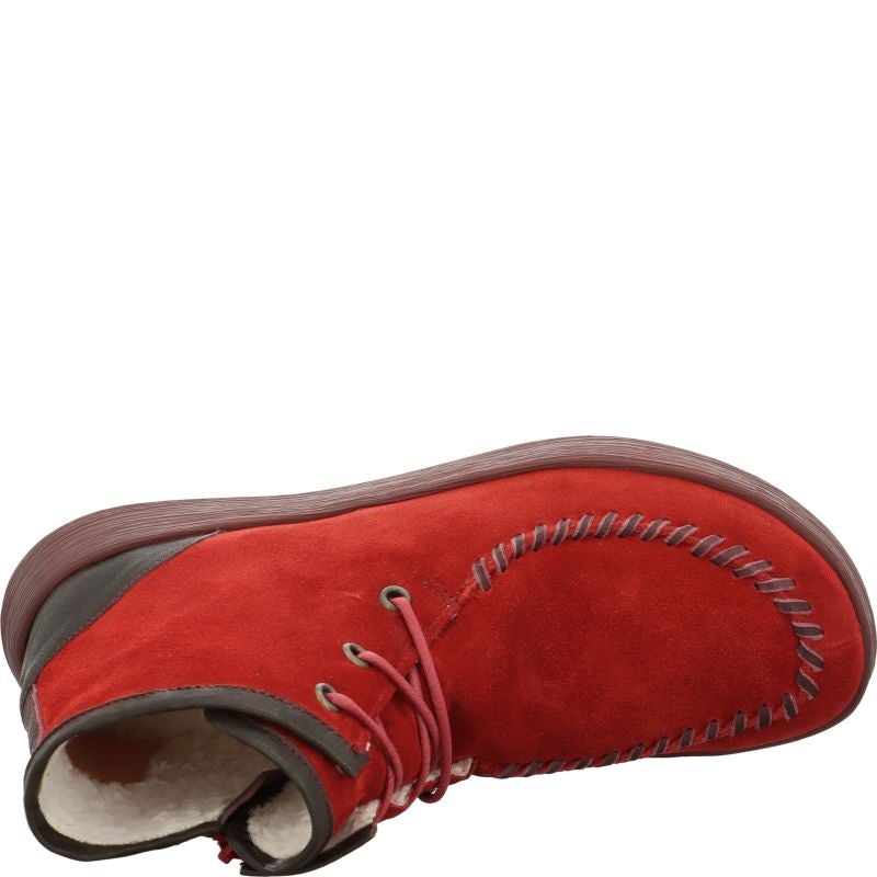 Think! COMODA Damen Ankle Boots - Material: Leder in Rot