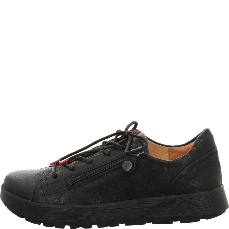 Think COMODA Woman Lace up shoe - Material: Leather in Black