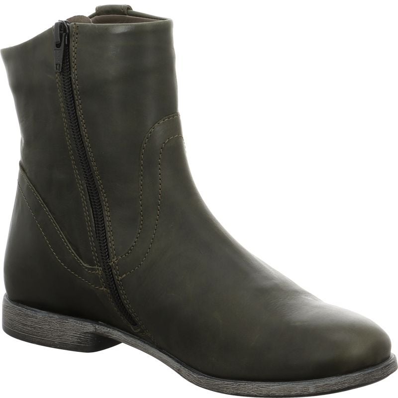 Think! AGRAT Damen Stiefelette - Material: Leder in Oliv