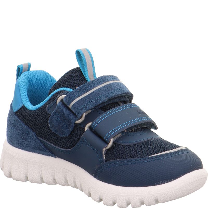 Superfit SPORT7 MINI Unisex, Jungen Sneaker low - Material: Leder/Sonstiges Material/Textil in Blau