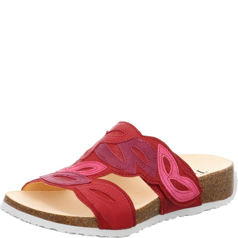 Think! MIZZI Damen Pantolette - Material: Leder in Rot