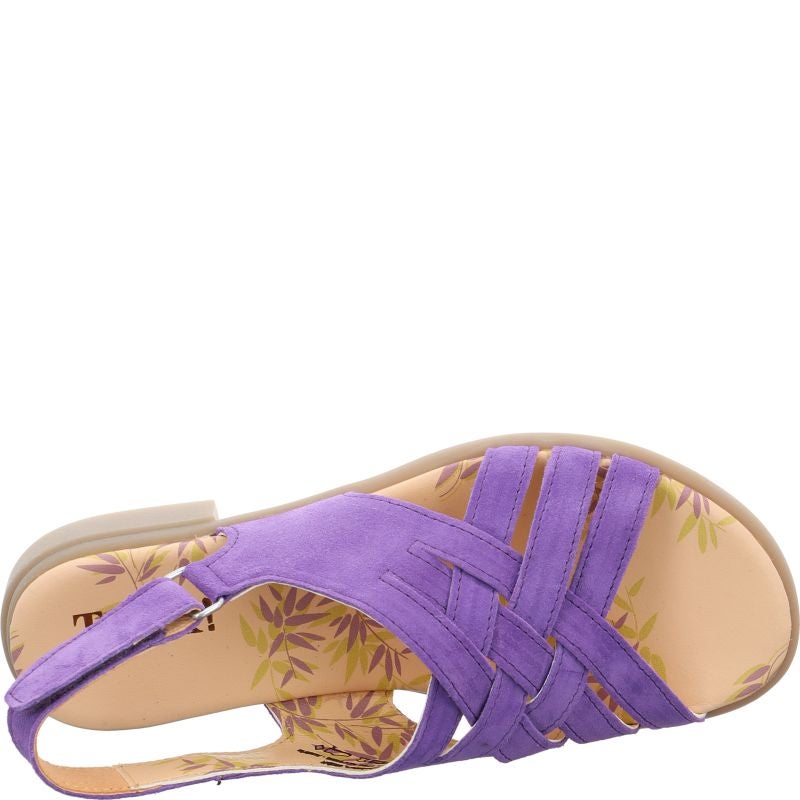 Think KAMAA Strap sandal - Material: Leather in Purple