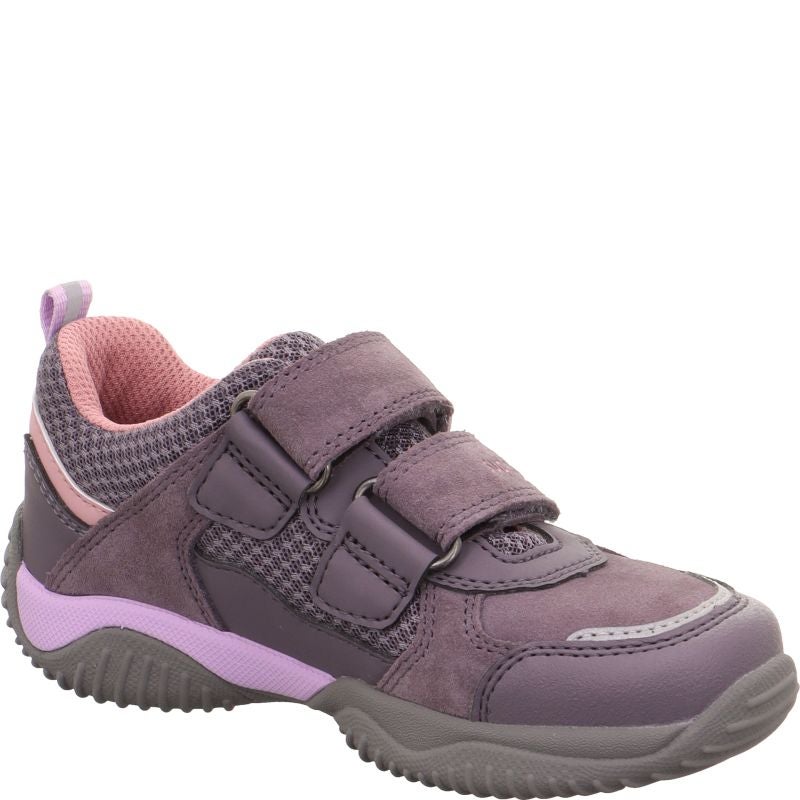 Superfit STORM Mädchen Sneaker low - Material: Leder/Sonstiges Material/Textil in Lila
