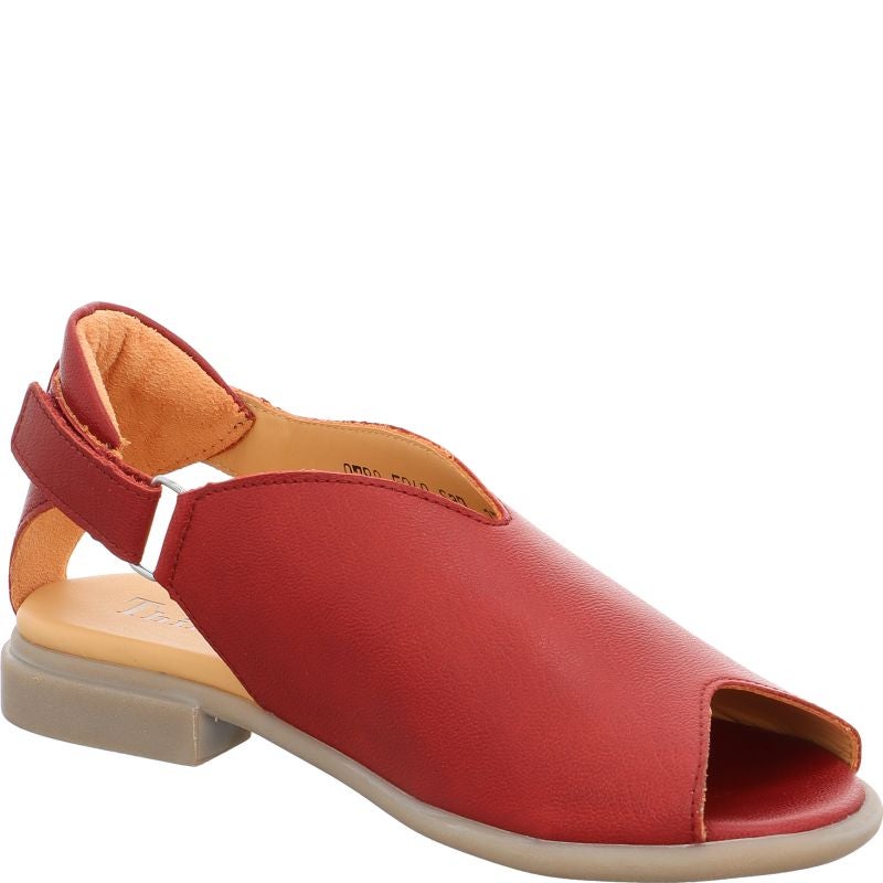 Think KAMAA Strap sandal - Material: Leather in Red