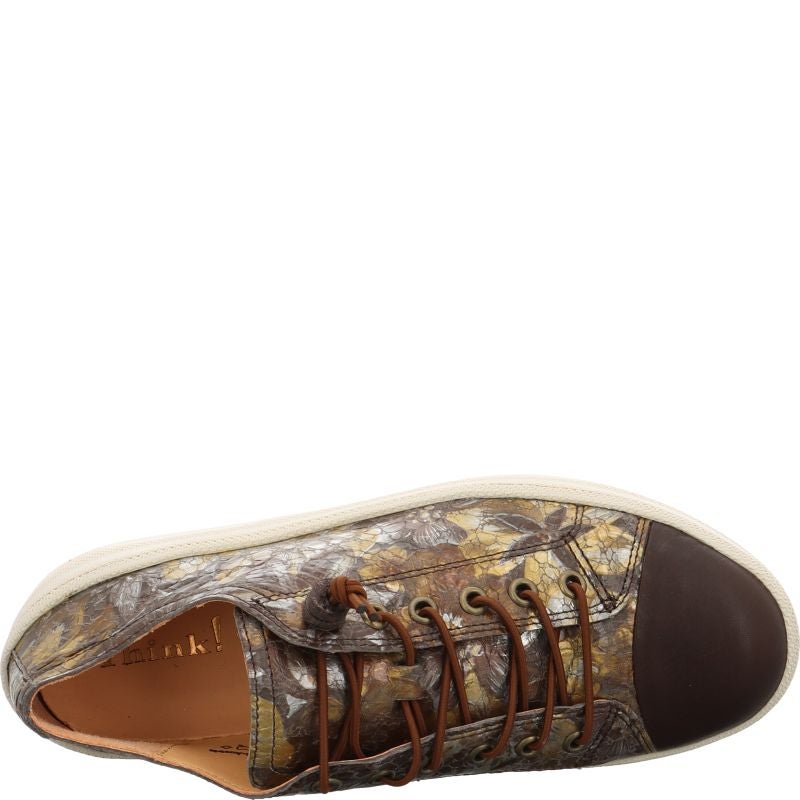 Think KUMI Woman Sneakers low - Material: Leather in Brown