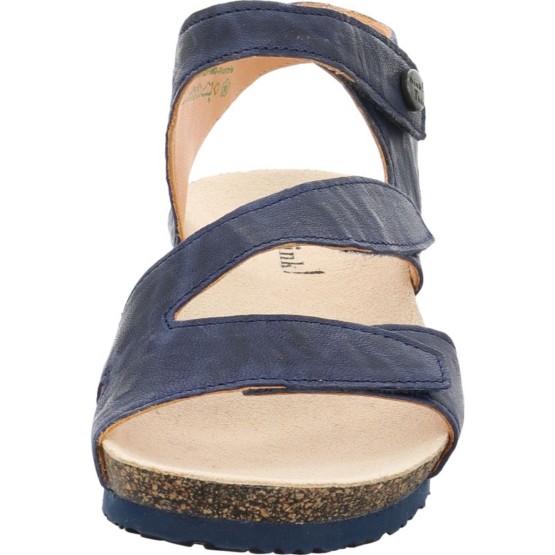 Think DUMIA Woman Strap sandal - Material: Leather in Blue