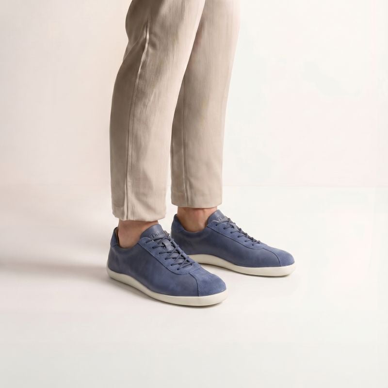Think HAPPAT Men Sneakers low - Material: Leather in Blue