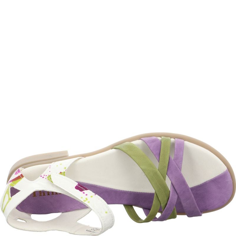 Think KAMAA Woman Strap sandal - Material: Leather in Multi Colour