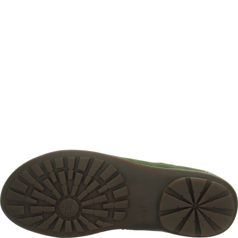 Think KONG HERREN Lace up shoe - Material: Leather in Green