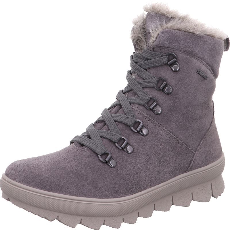 legero NOVARA Damen Schnürboots - Material: Leder in Grau